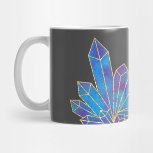 Ocean Blue Crystal Shard Mug